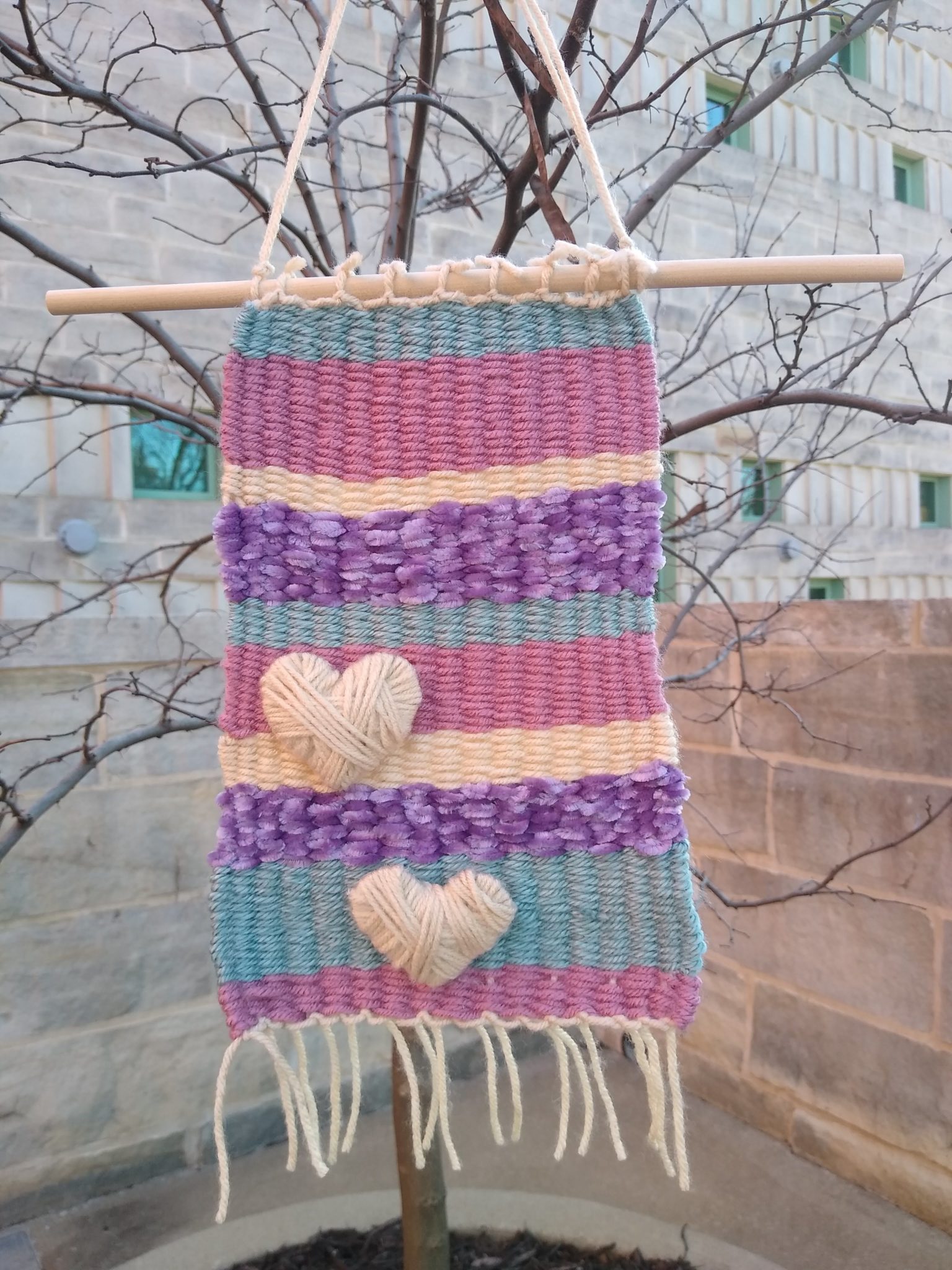 Simple Heart Weaving Wall Hanging - A Wonderful Thought