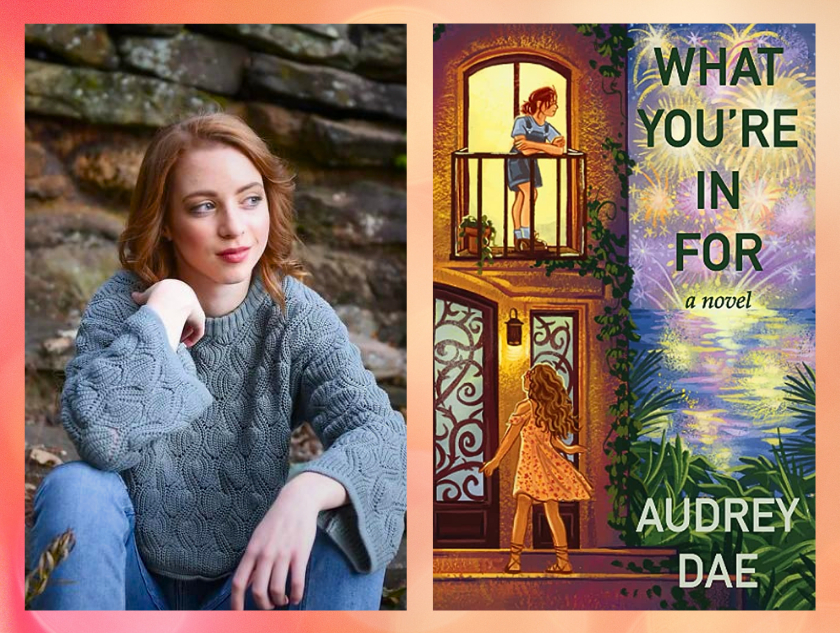photo of author Audrey Dae and the cover of her debut novel, "What You're in For"