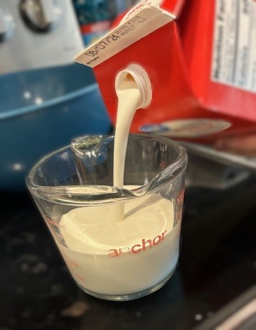 pouring cream