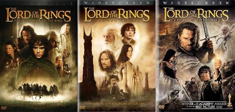 Covers of the Lord of the Rings movies